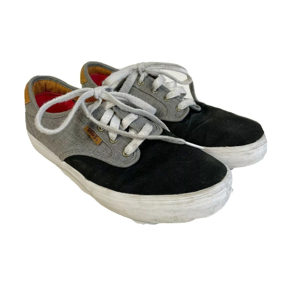 Vans Pro Skateboard Shoes Skate Sneaker Youth 5.5 Gray Canvas Low Top 721356